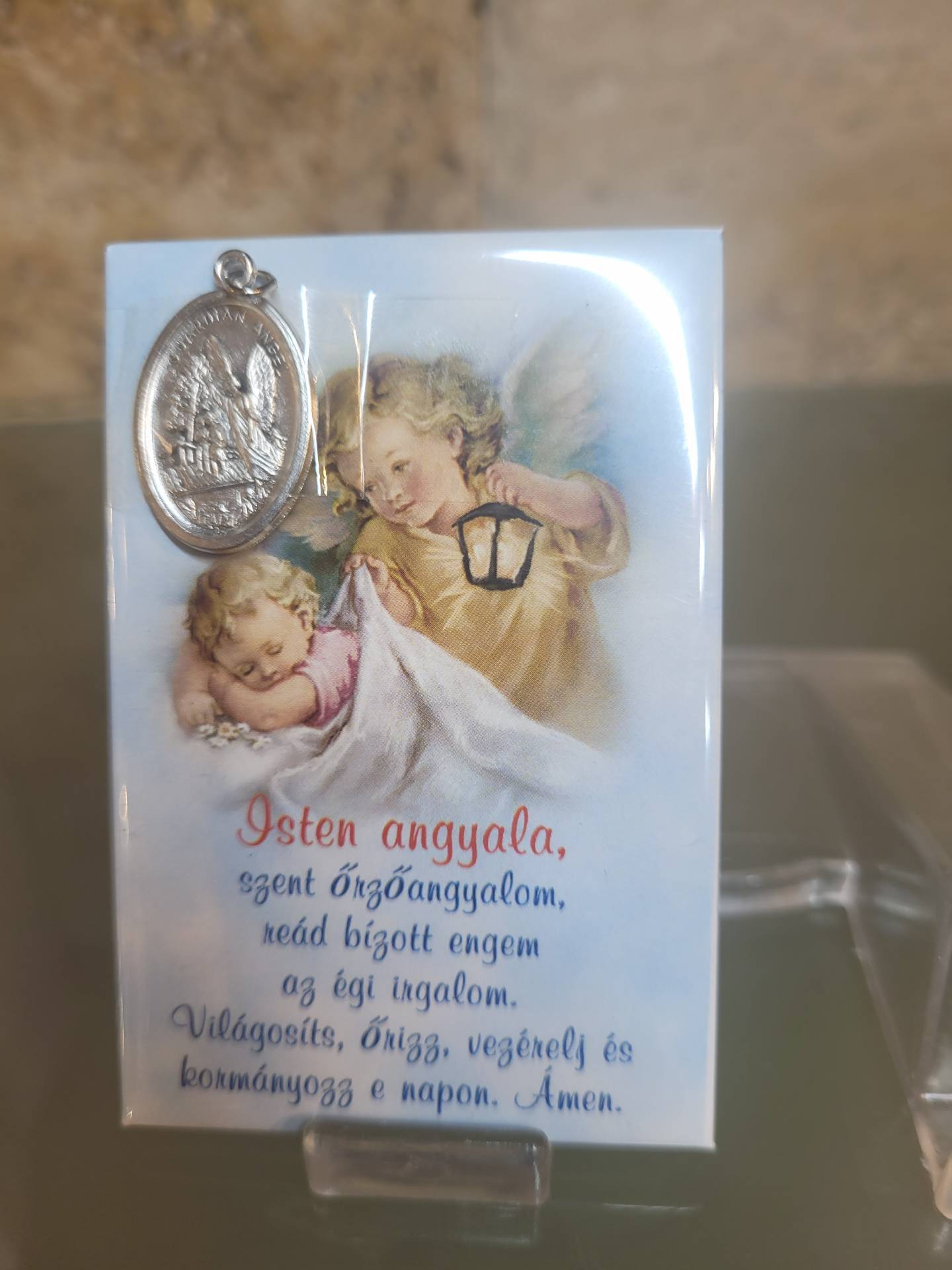 Őrangyal mágnes imával /Őrangyaléremmel 