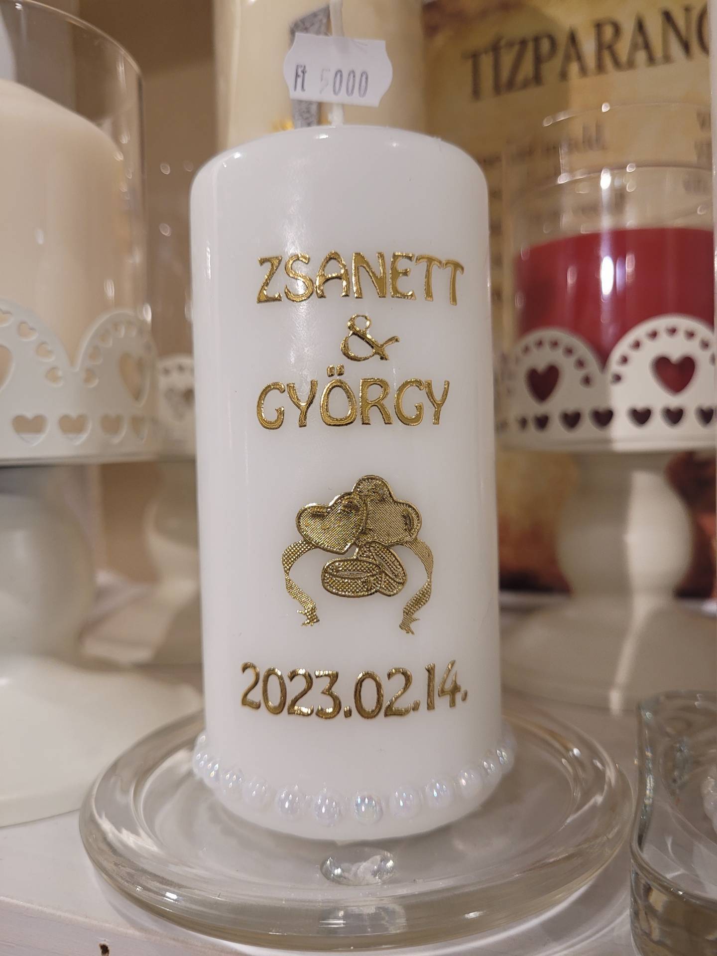 Házasságkötésre Ajándékgyertya 2. 