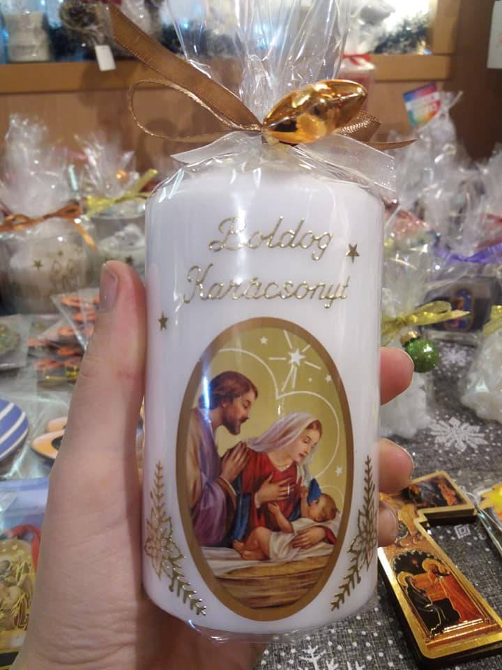 Karácsonyi Ajándékgyertya Diszcsomagolásban 