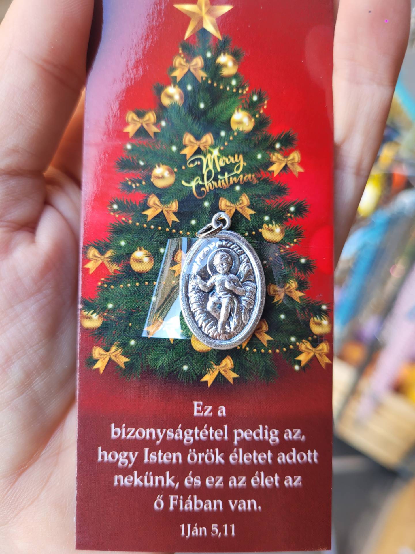 Ajándékkisérő KisJézus Éremmel 