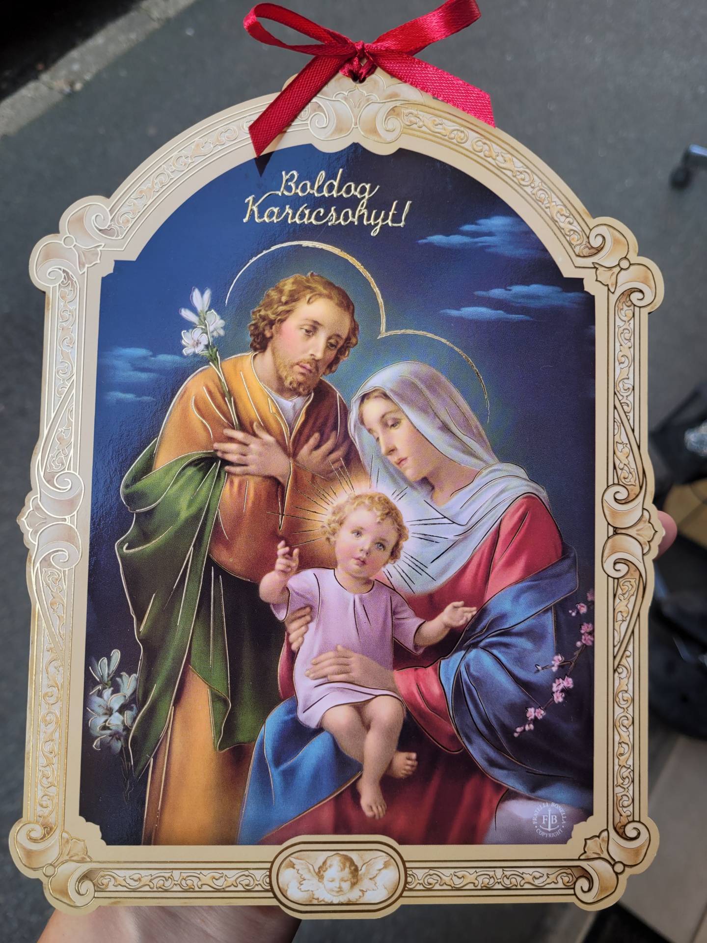 Szent Család kép 17cm*22cm 