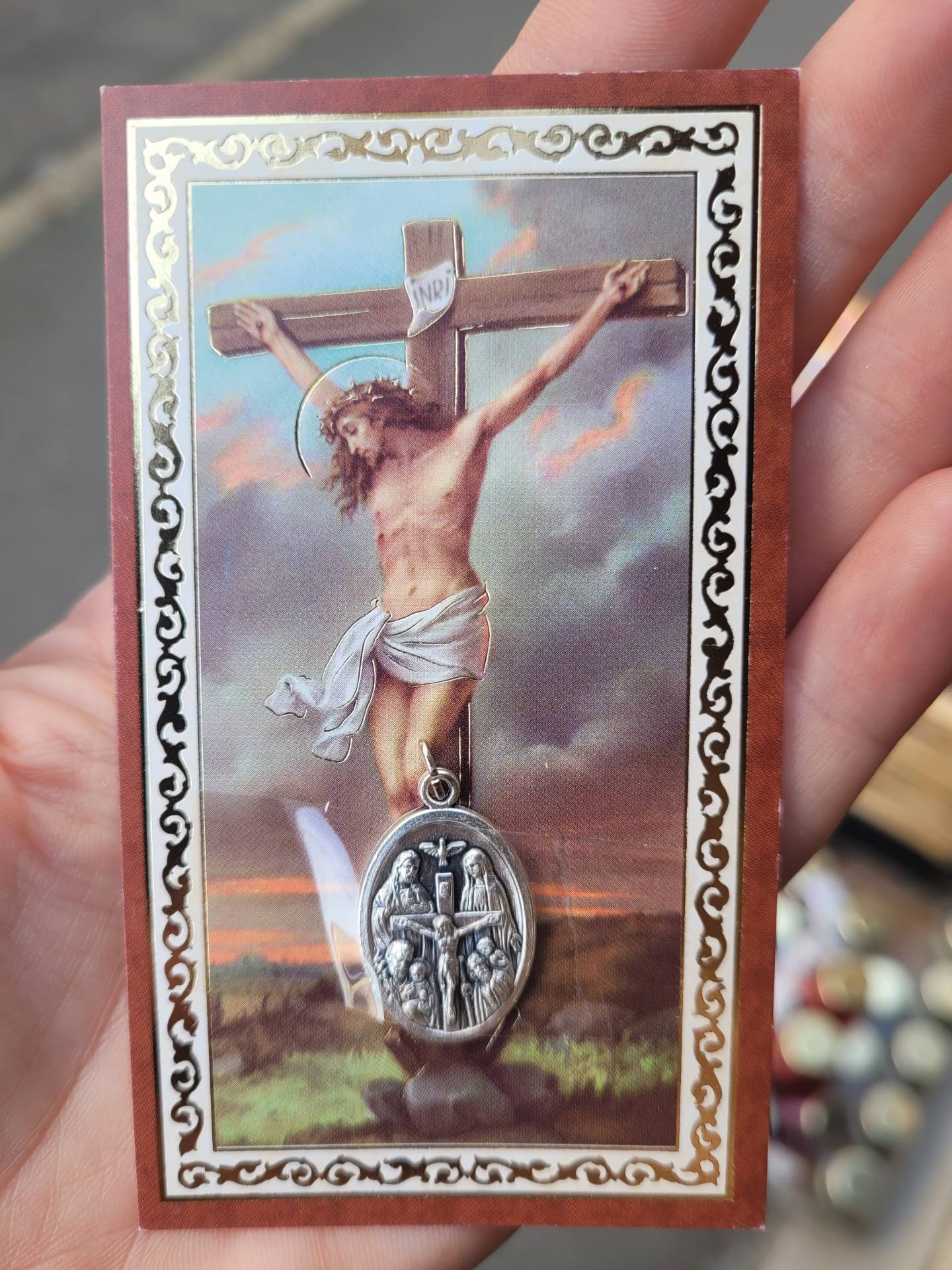 Szent Kereszt szentkép imával +Érem  