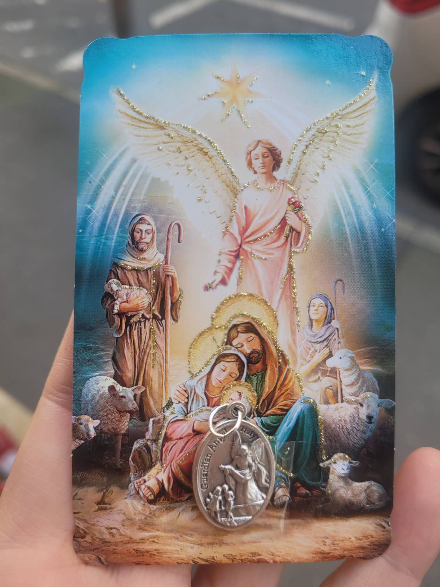 Karácsonyi Szentkép gyerekeknek ŐRANGYALÉREMMEL 