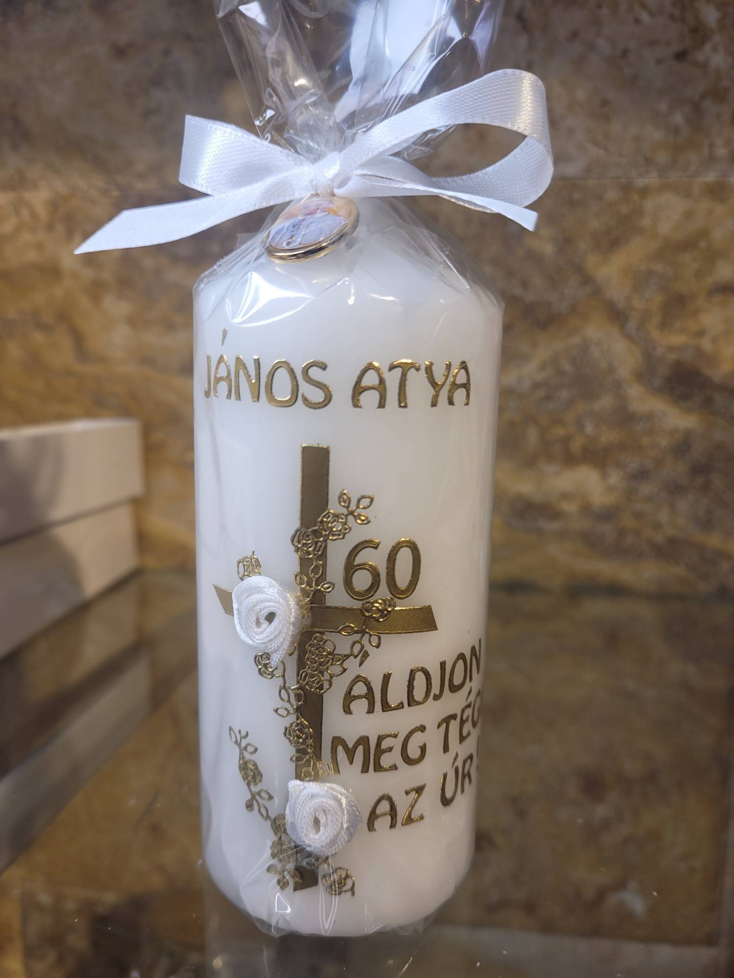 Papoknak Ároni Áldással Gyertya+Ferenc Pápa Érem 
