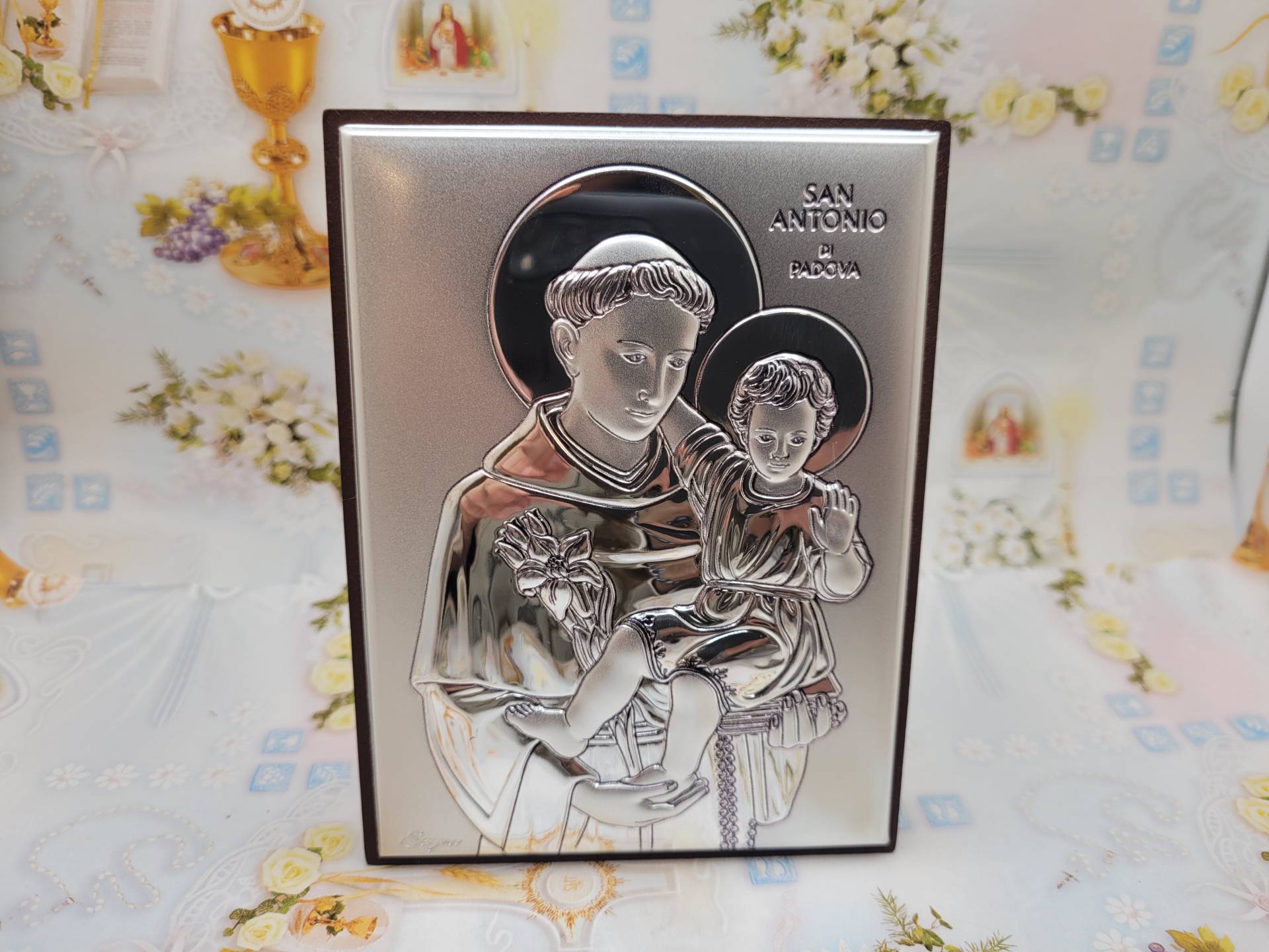 Szent Antal 8*11cm Ezüst ikon  