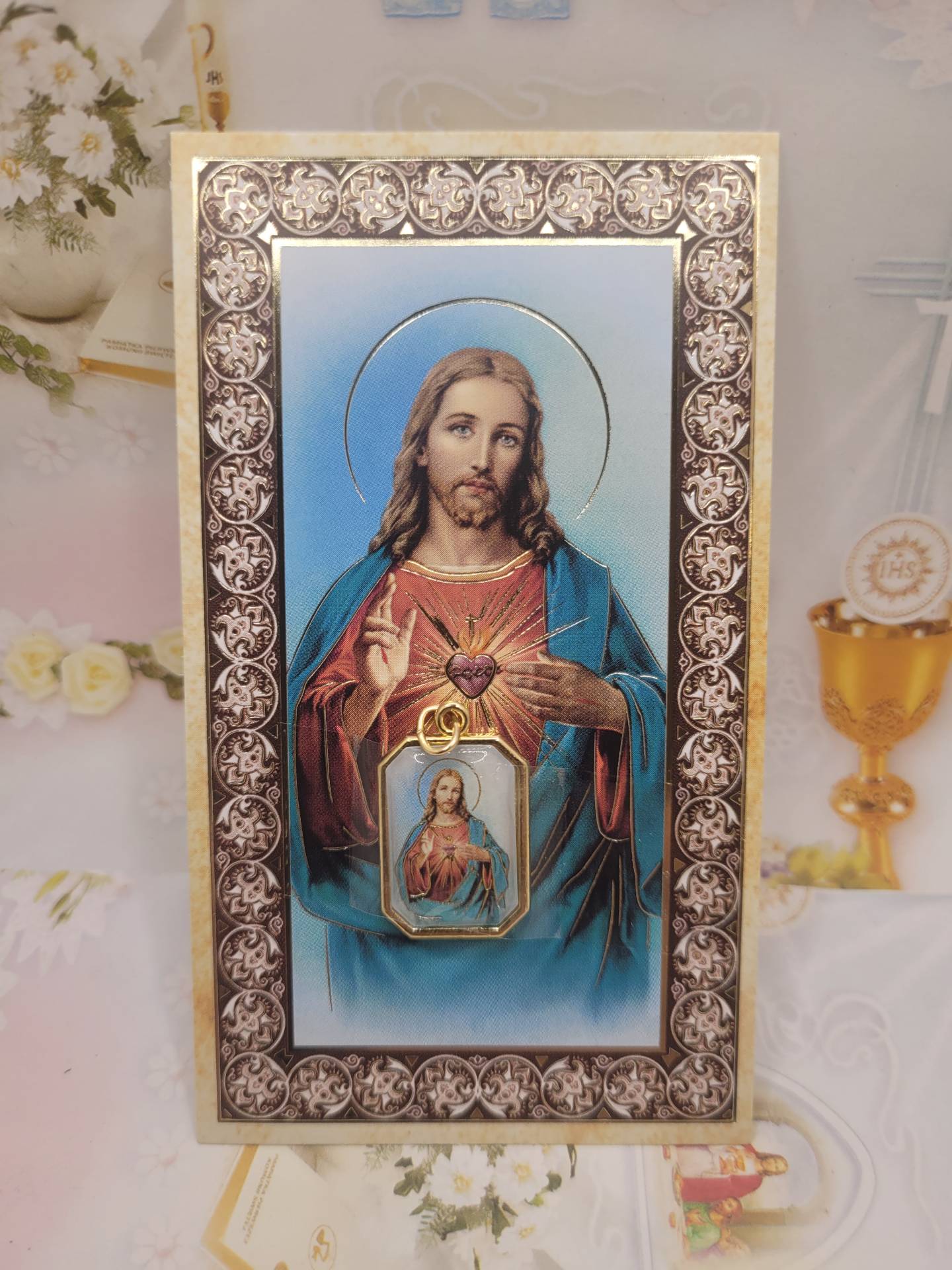 Jézus szíve Érem+ Szentkép napi imával    MINDENKINEK ,KOROSZTÁLYTÓL FÜGGETLENŰL AJÁNLOM! 