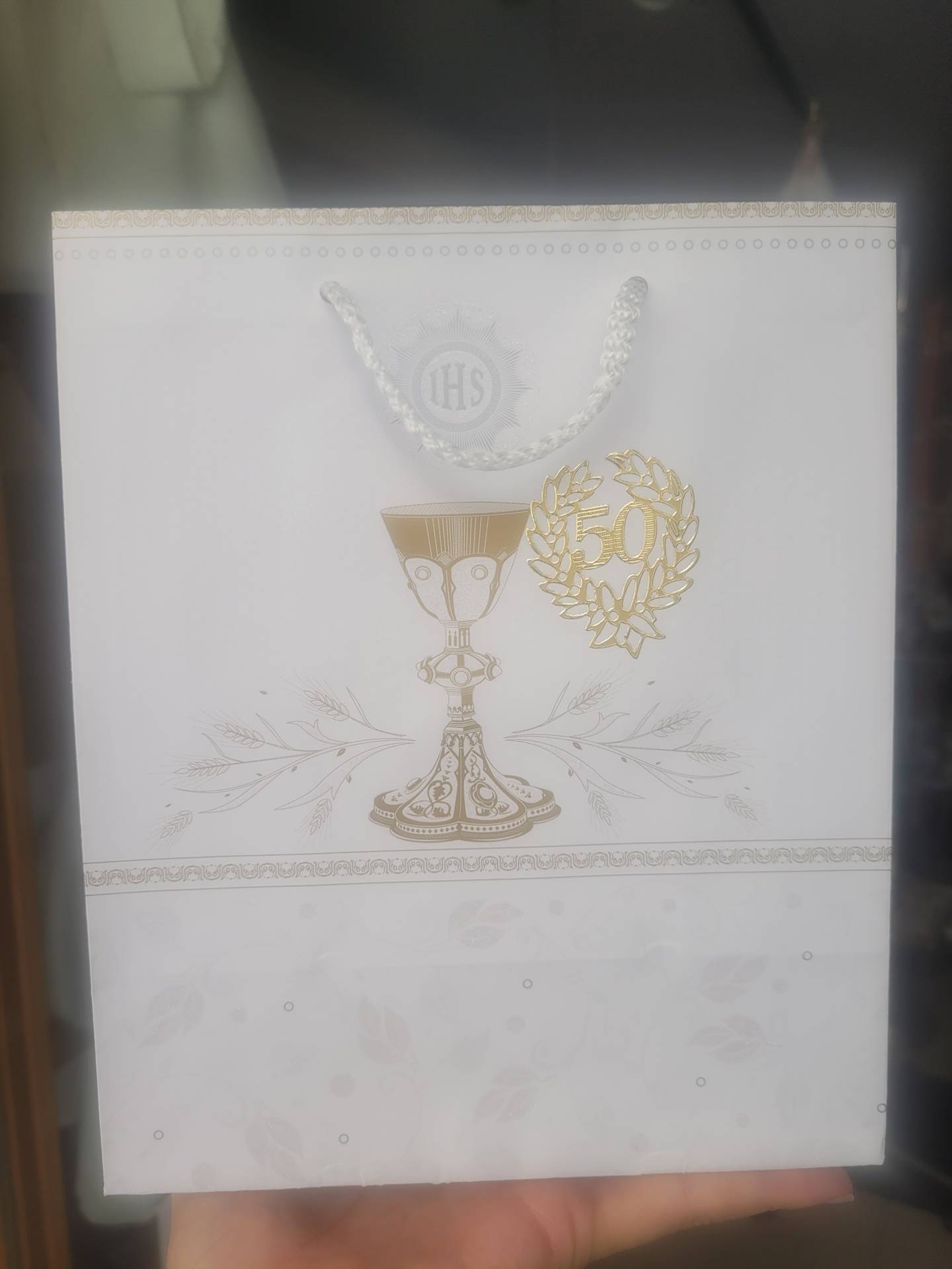 Ajándéktáska Aranymisére 50   mérete: 23cm*18cm 