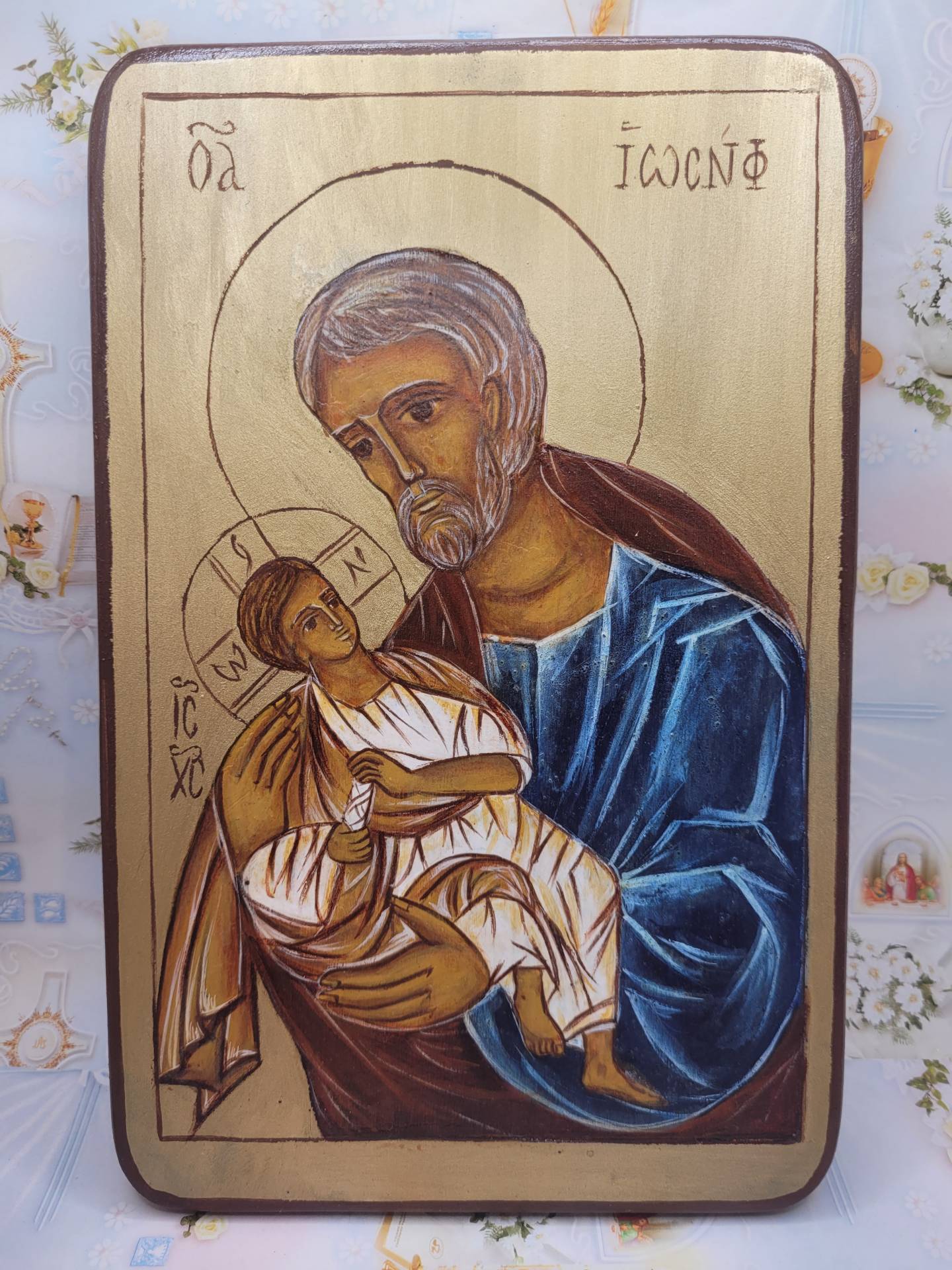 Anyaszentegyházunk VÉDŐSZENTJE! papok részére, egyházi személyek részére Kiváló Ajándék !FESTETT IKO 