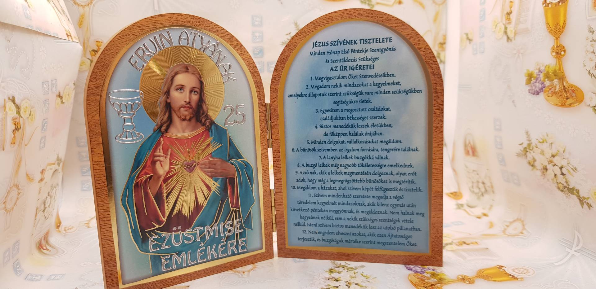 Ezüst misére Jézus Szíve Oltár 