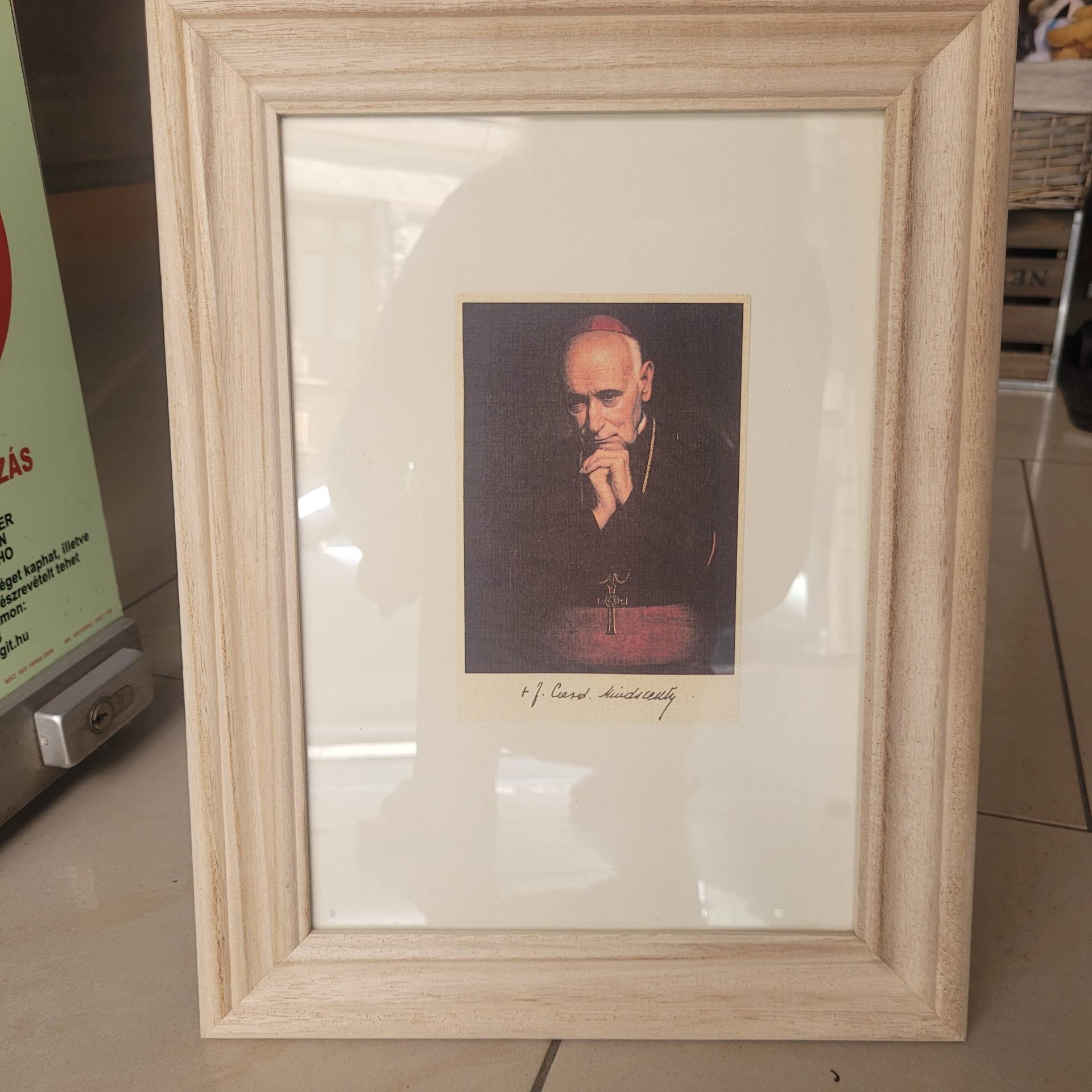 Mindszenty József Magyarország Hercegprímása üveges képkeret 