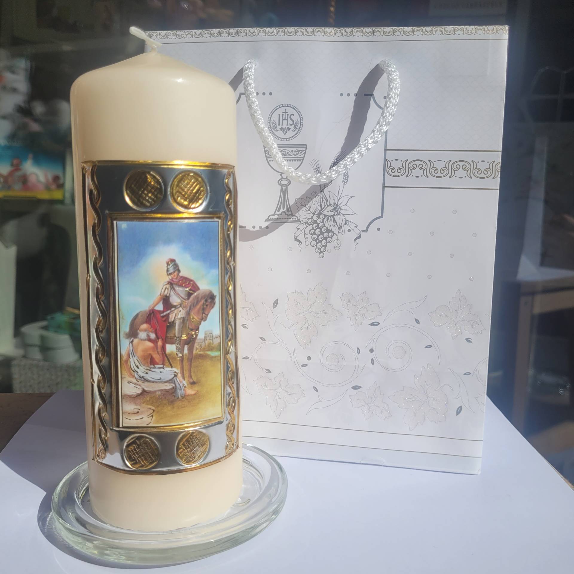 Szent Márton gyertya / imagyertya/Szent Márton Könyörögj érettünk! felirat kerül rá! A kép alá : Pl: Soproni hivektől 