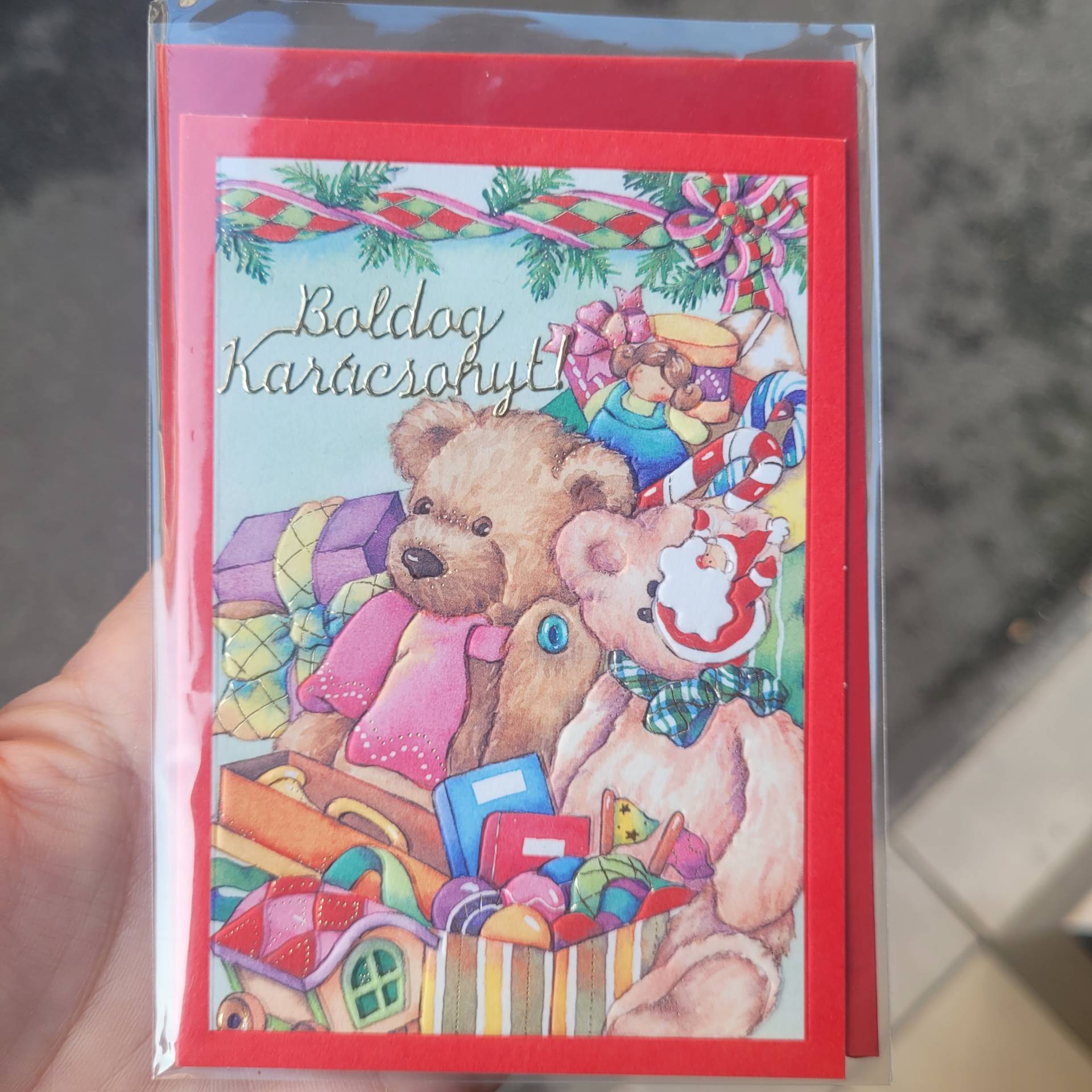 Karácsonyi képeslap kis méretű  