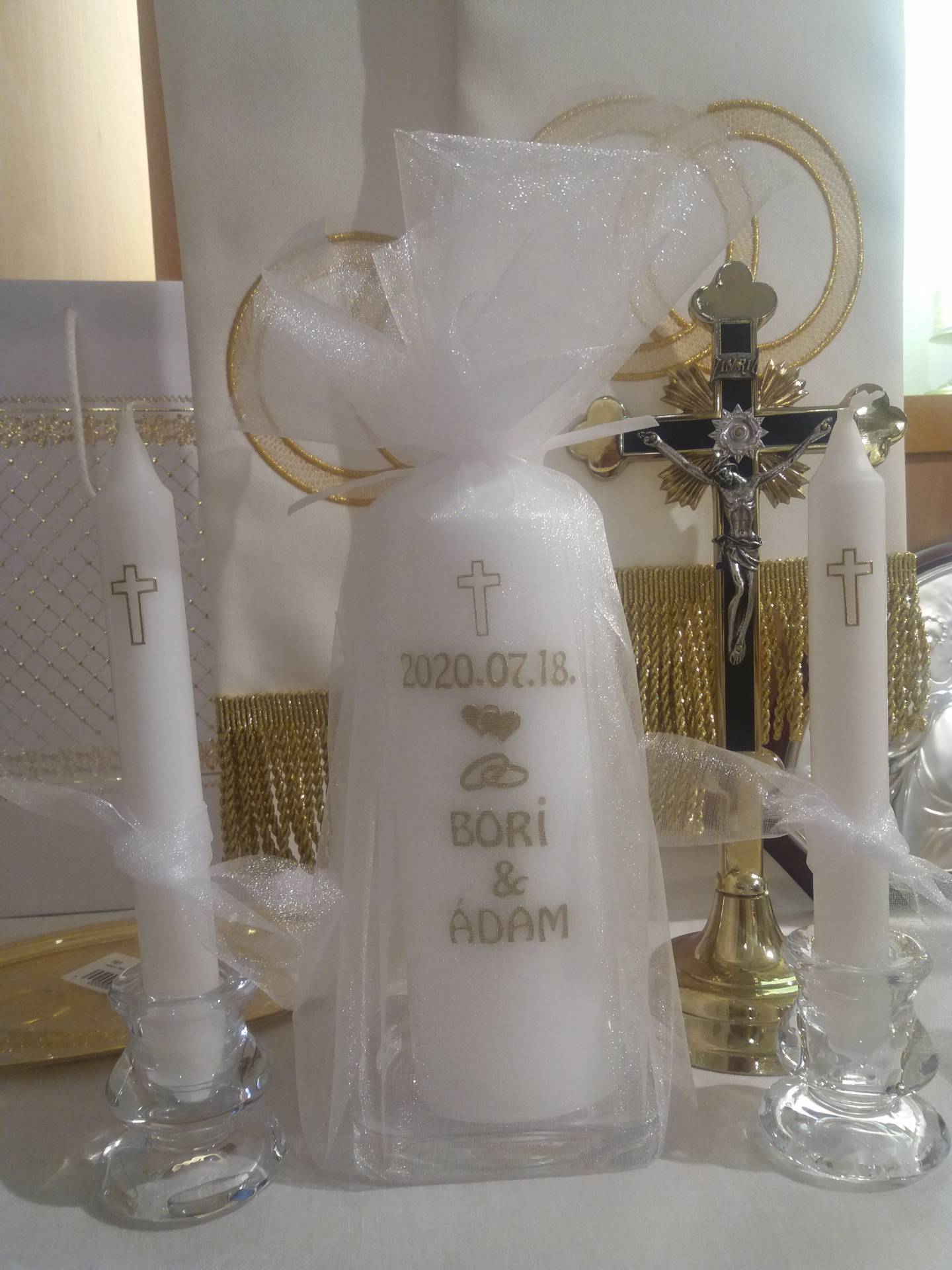 Házasságkötési Emlék GyertyaSzett 
