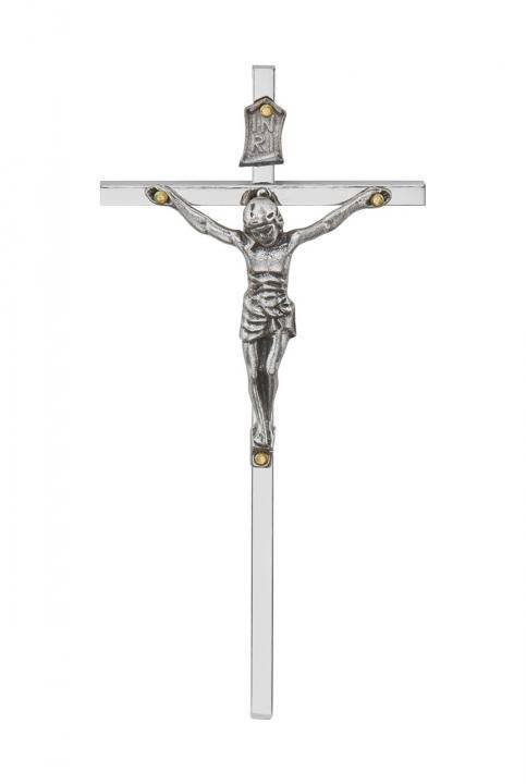 Ezüst Fém Feszület  13cm 